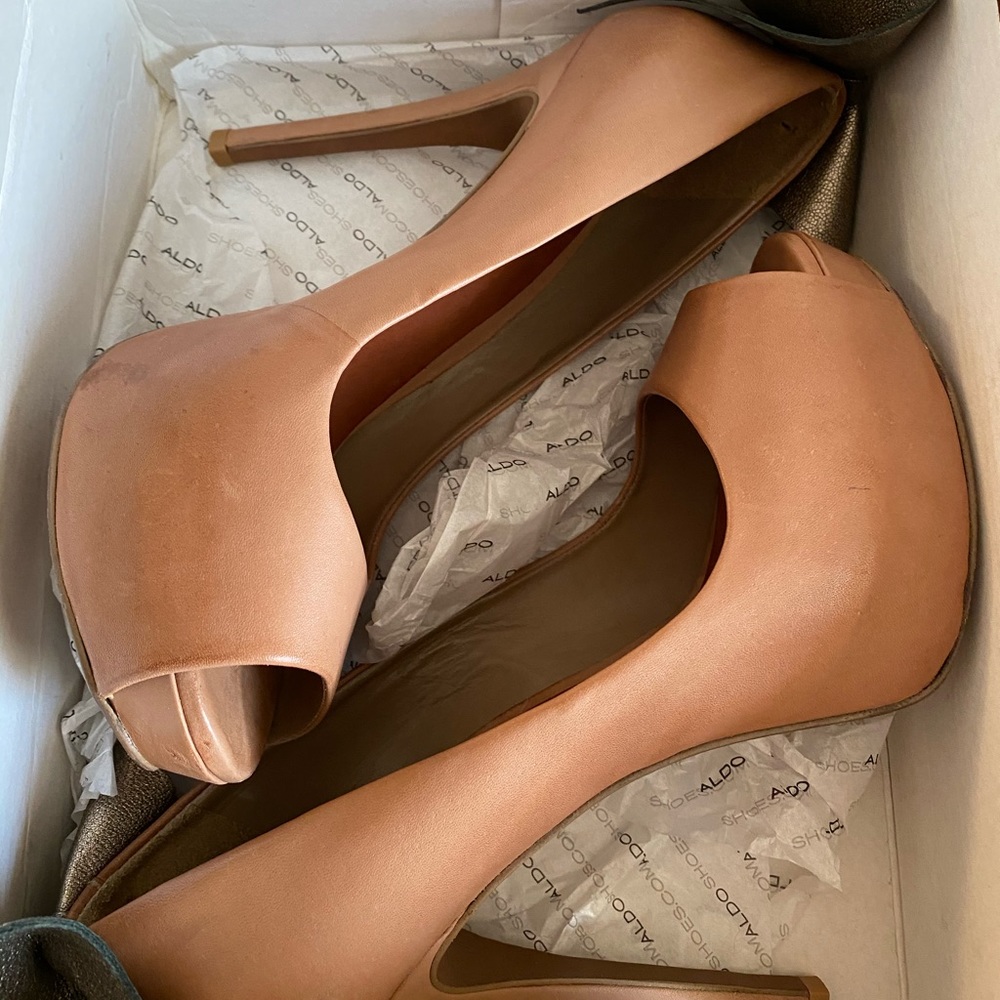 Aldo Carthon Peep Toe Platform Pumps
